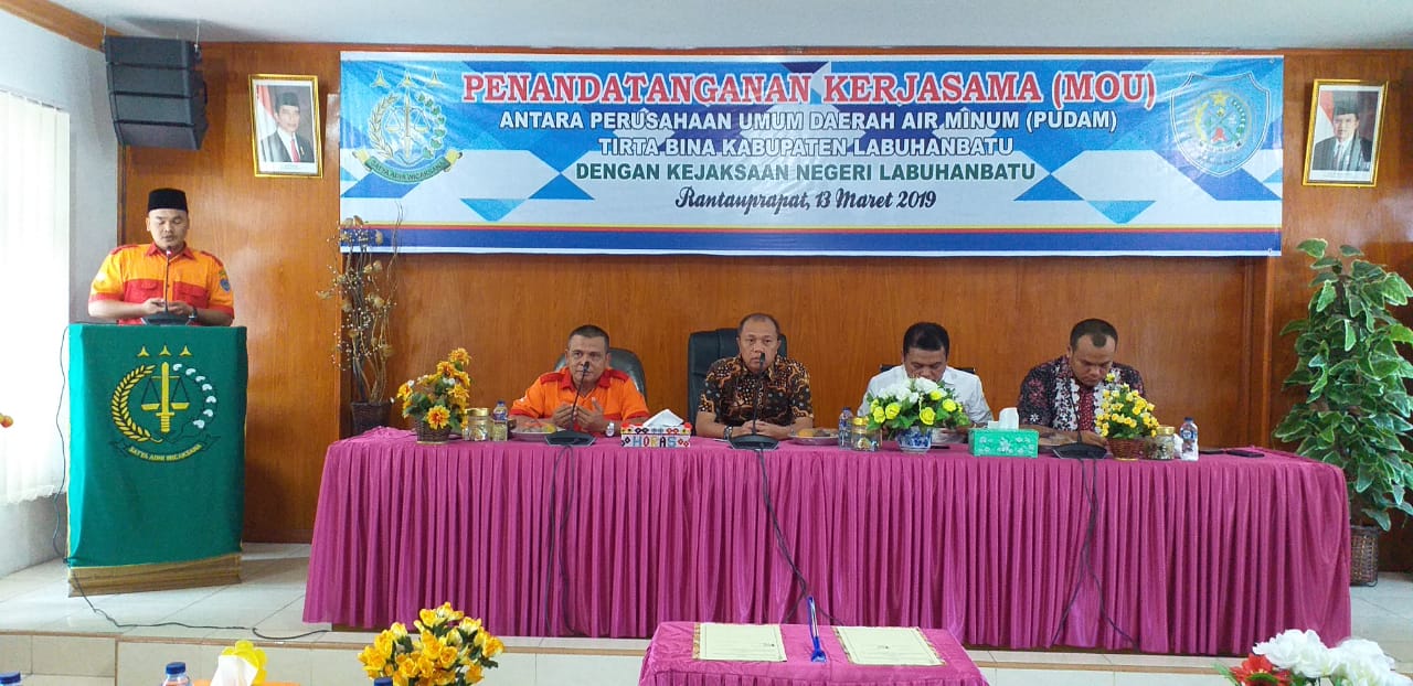 Kerjasama Anatara PUDAM Tirta Bina Labuhanbatu dengan Kejaksaan Negeri Labuhanbatu